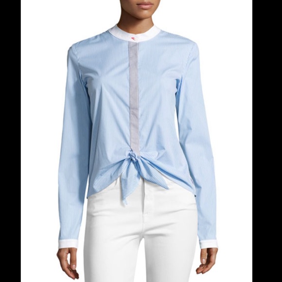 Bailey 44 Homeostasis Striped Front Tie Top - Picture 2 of 6